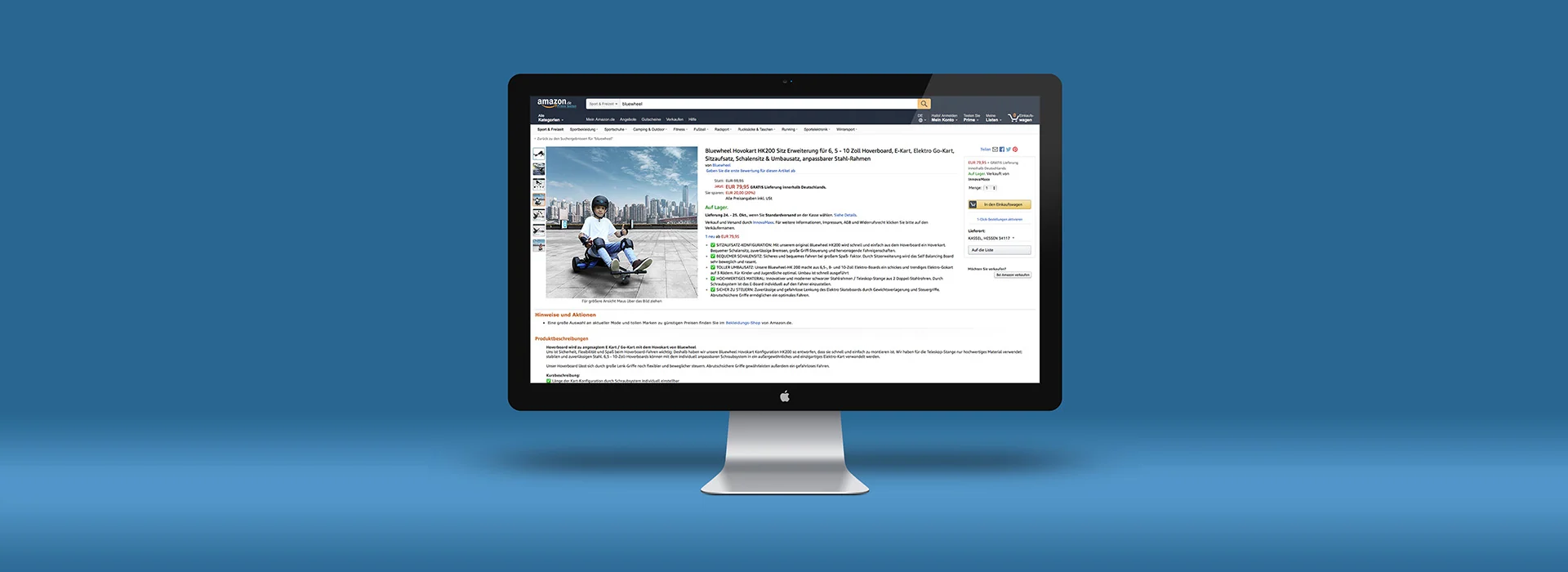 Bluewheel: Produktdesign – Hoverkart Amazon