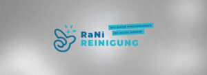 RaNi Reinigung – Logo in Türkis mit Bildzeichen
